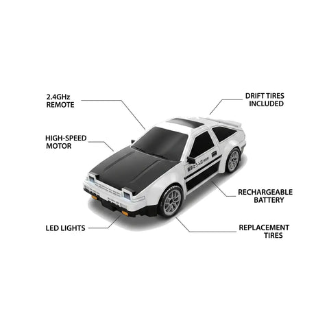1:16 RC Drift Stunt Car with 2.4GHz Remote – High-Speed Rechargeable LED Racing Toy Car for Kids