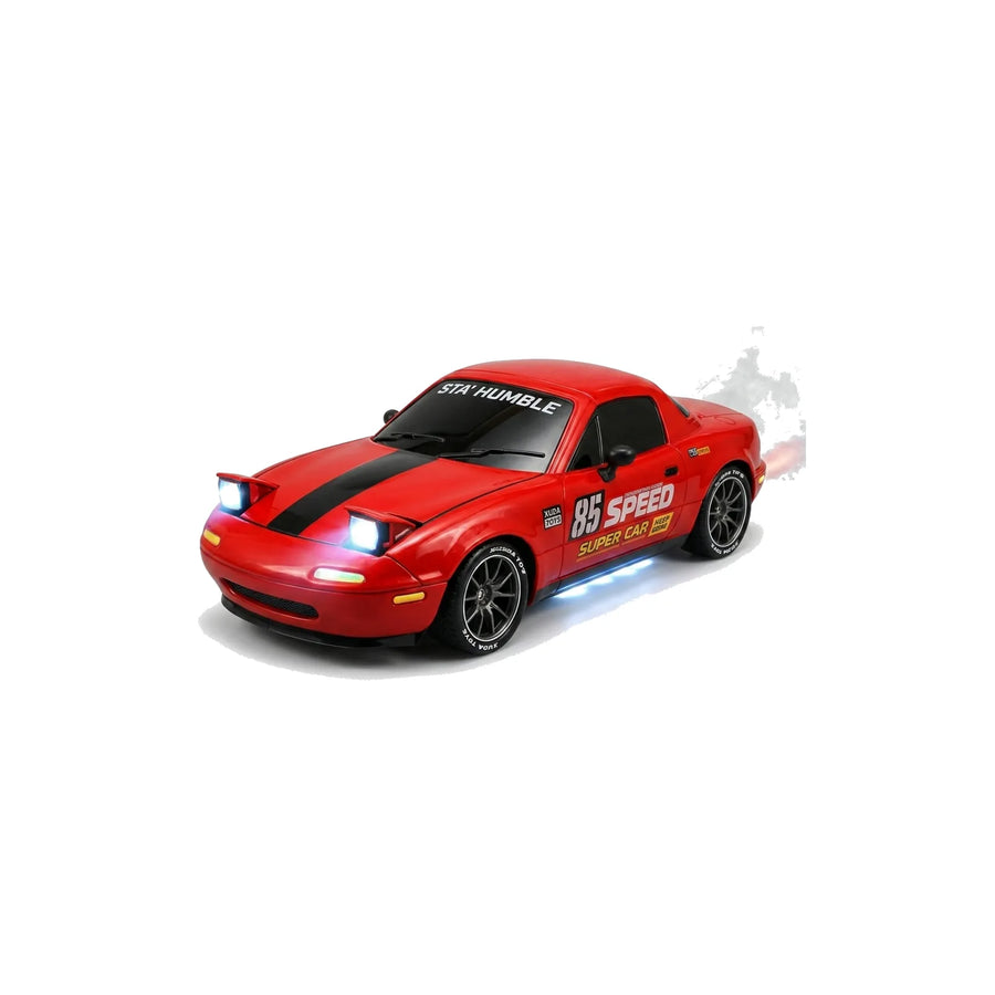 4WD Drift Racing RC Car with LED Lights, Smoke Spray & Dual Tires – 2.4GHz Remote Control Car for Kids
