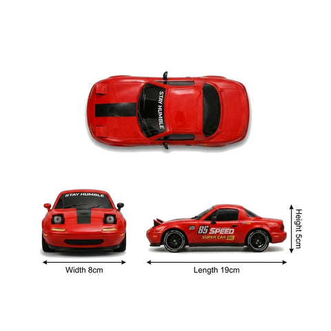 4WD Drift Racing RC Car with LED Lights, Smoke Spray & Dual Tires – 2.4GHz Remote Control Car for Kids