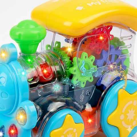 Musical Train Toy side view showing full train body for toddlers