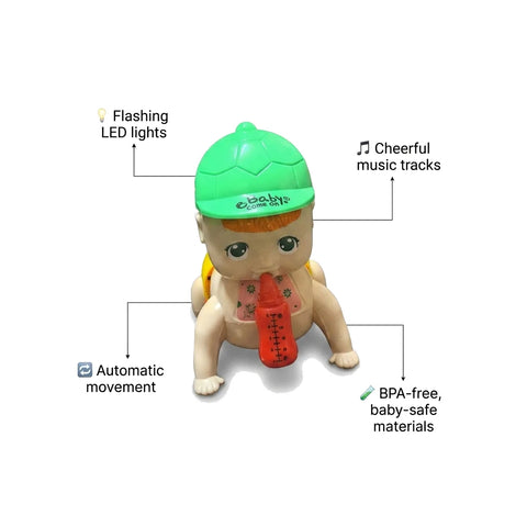 Baby Crawling Toy with Musical Lights & Movement