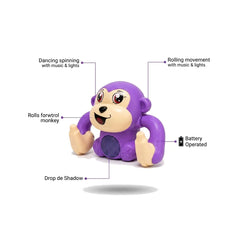 Banana Monkey Dancing Musical Toy with Lights & 360° Spinning – Fun Toy for Kids Ages 1–6