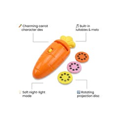 Carrot Projector Toy for Kids – Night Light & Story Projector