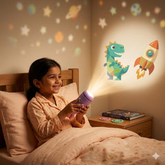 Carrot Projector Toy product packaging and disc set overview