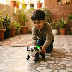 Crawling Panda Toy with 3D Lights & Music – Battery Operated Walking Toy for Toddlers