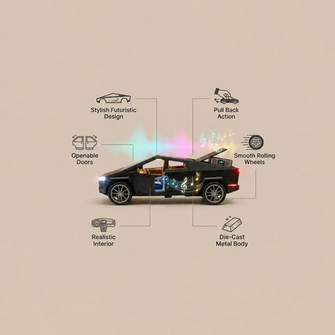 Cyber Truck Toy Car with opening doors feature close-up