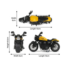 Die-Cast Toy Bike with Pull Back Action – Metal Mini Motorcycle for Kids