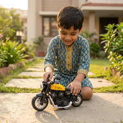 Die-Cast Toy Bike with Pull Back Action – Metal Mini Motorcycle for Kids