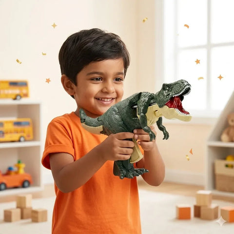 Dinosaur Toy Gun side view showing design details – Rynoka