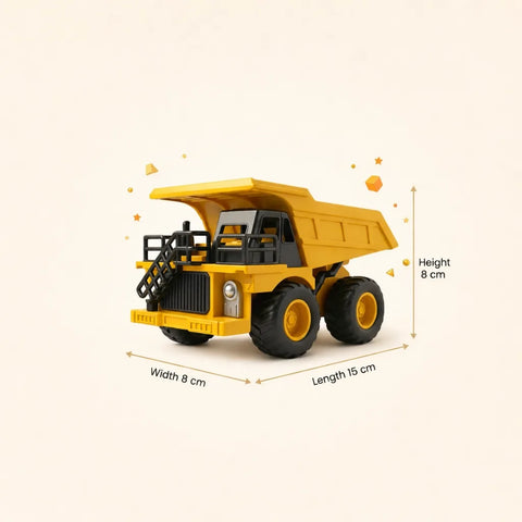 Dump Truck Toy close-up showing movable dump bed mechanism
