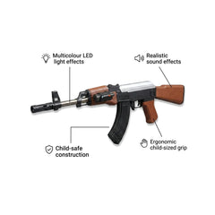 Kids Toy Rifle Set with LED Lights & Sound Effects for Pretend Play
