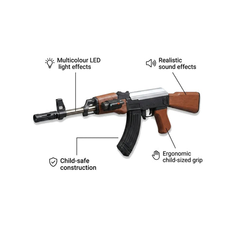Kids Toy Rifle Set with LED Lights & Sound Effects for Pretend Play