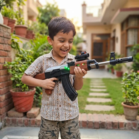 Kids Toy Rifle Set with LED Lights & Sound Effects for Pretend Play