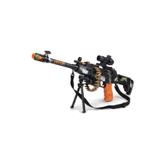Military Style Electric Toy Machine Gun with Light, Sound & Moving Barrel – 61cm