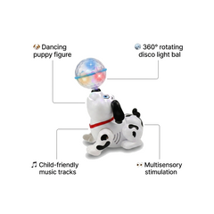 Musical Puppy Toy with 360° Rotating Disco Light for Kids — slot 03