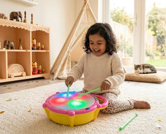 Kids Musical Drum Toy product packaging and accessories overview