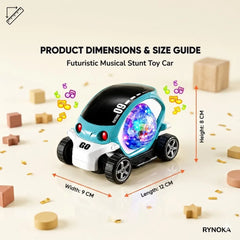 Musical Toy Car close-up showing LED light strip and sound buttons