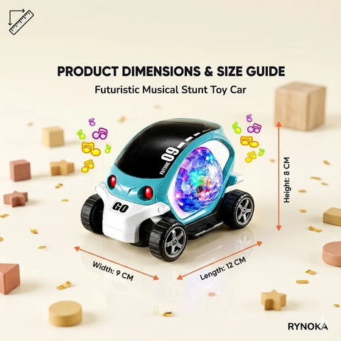 Musical Toy Car close-up showing LED light strip and sound buttons