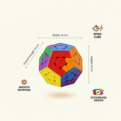 Megaminx Puzzle Cube side view showing dodecahedron shape