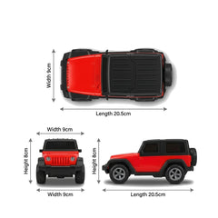 RC Off-Road Jeep Toy Car with LED Headlights & Music – USB Rechargeable 5-Function Remote Control Car for Kids