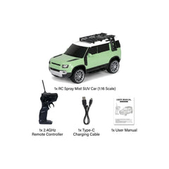RC Spray Mist SUV Car for Kids – 1:16 Scale 2.4GHz Remote Control with LED Lights & Smoke Effect