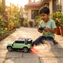 RC Spray Mist SUV Car for Kids – 1:16 Scale 2.4GHz Remote Control with LED Lights & Smoke Effect