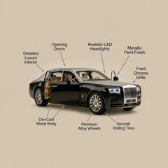 Die-Cast Luxury Car Toy close-up showing openable door feature