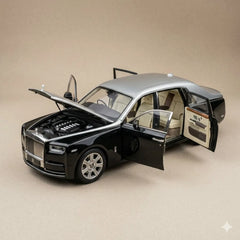 Die-Cast Luxury Car Toy top view showing interior detail through open doors
