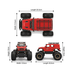 Monster Truck RC Car with Mist Spray, LED Lights & Big Off-Road Tires (20.5 cm)