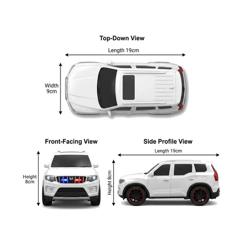 Scorpion Spray Mist RC SUV Car with LED Police Lights & Music – 1:18 Scale Remote Control Toy Car for Kids