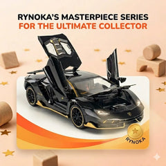 Die-Cast Sports Car Toy with opening doors, light and sound for kids – Rynoka