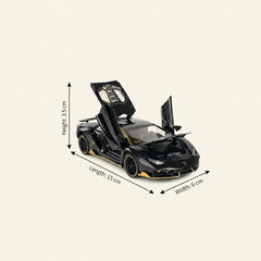 Die-Cast Sports Car Toy side view with light and sound detail
