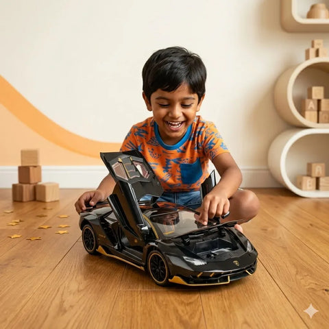 Die-Cast Sports Car Toy product packaging and full overview for kids