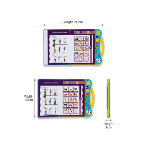 Talking Study Book for Kids – Phonetic Learning, Alphabet, Numbers & Nursery Rhymes Toy for Ages 3+