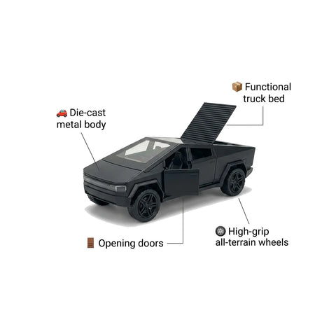 Cyber Truck Toy Car – Die-Cast Metal Model with Opening Doors for Kids