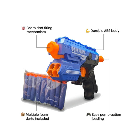 Foam Dart Blaster Toy for Kids – Safe Soft Bullet Gun for Indoor & Outdoor Play