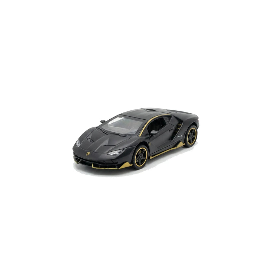 Die-Cast Sports Car Toy with Opening Doors, Light & Sound for Kids
