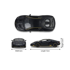 Die-Cast Sports Car Toy with Opening Doors, Light & Sound for Kids