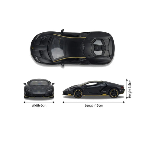 Die-Cast Sports Car Toy with Opening Doors, Light & Sound for Kids