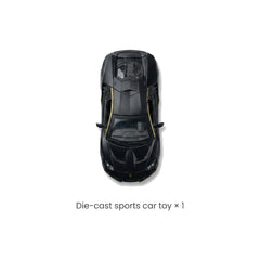 Die-Cast Sports Car Toy with Opening Doors, Light & Sound for Kids