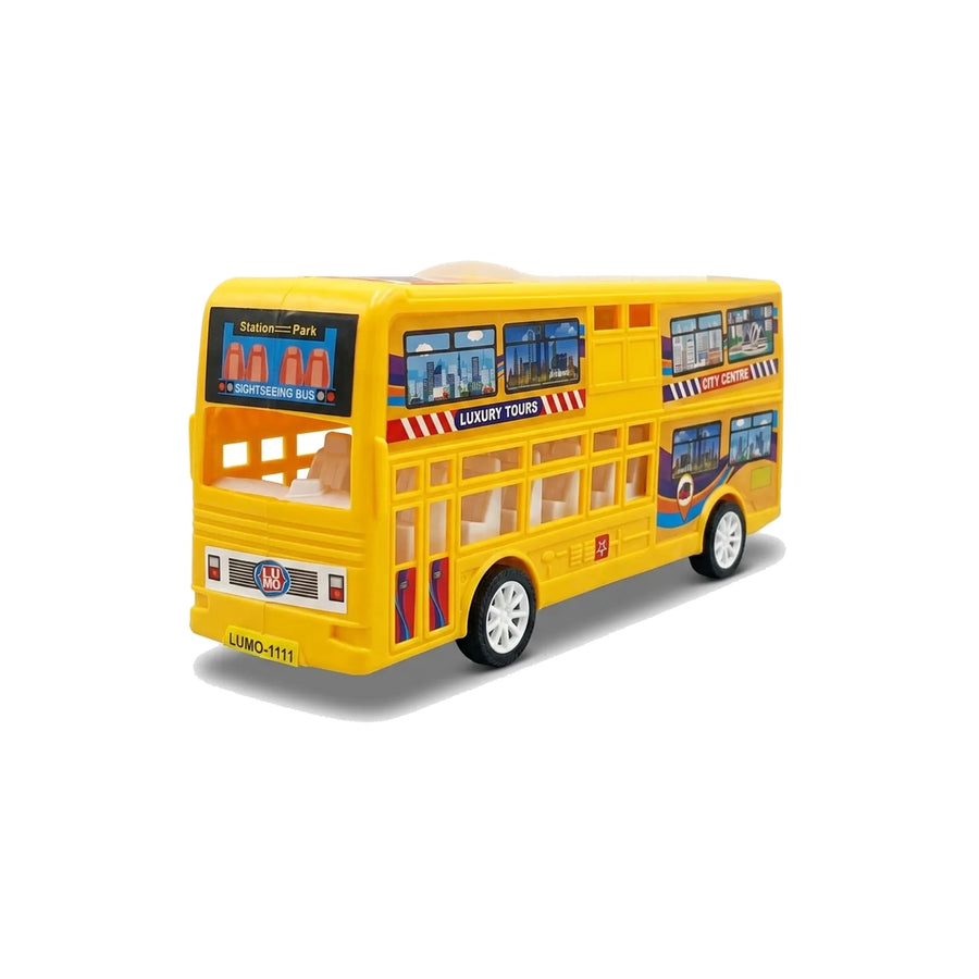 Double Decker Bus Toy – Pull Back City Tour Bus for Kids