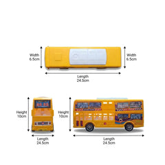 Double Decker Bus Toy – Pull Back City Tour Bus for Kids