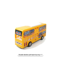 Double Decker Bus Toy – Pull Back City Tour Bus for Kids