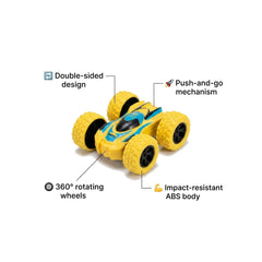 Double-Sided Off-Road Stunt Racing Car for Kids – Push & Go Flip Car