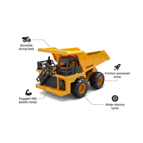 Dump Truck Toy for Kids – Movable Dump Bed Construction Vehicle