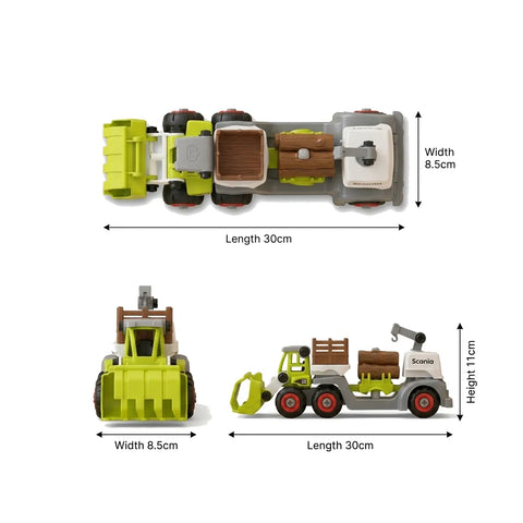 Farm Truck Toy for Kids – DIY Logging Vehicle Set
