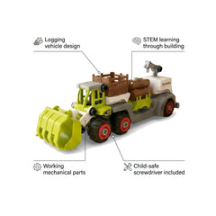 Farm Truck Toy for Kids – DIY Logging Vehicle Set