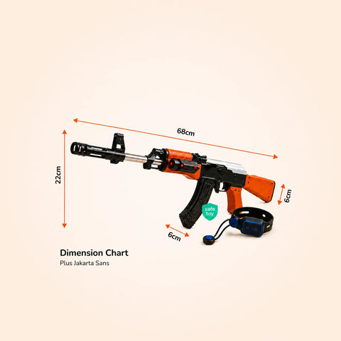 Kids Toy Rifle Set close-up of sound and light features