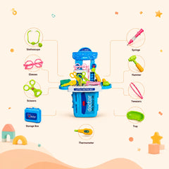 Kids Doctor Play Set medical cart with accessories for children