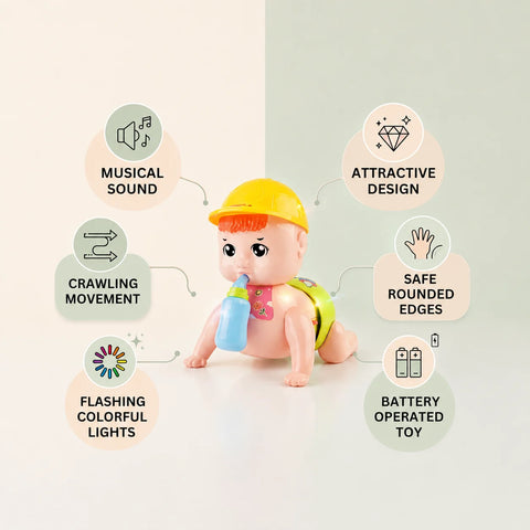 Baby Crawling Toy product packaging and full overview